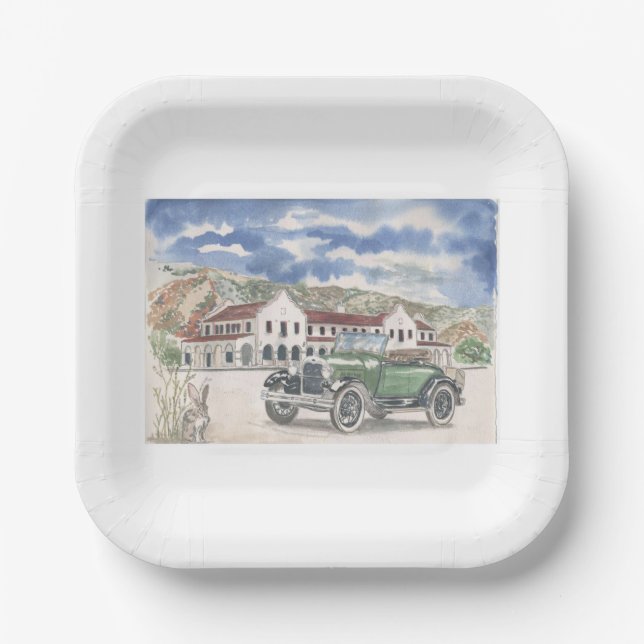 Plato De Papel Solo sombra en la ciudad (Anverso)