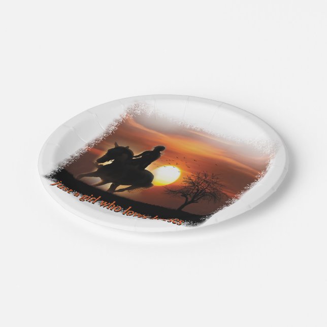 Plato De Papel solo un chica que ama los caballos (Angular)