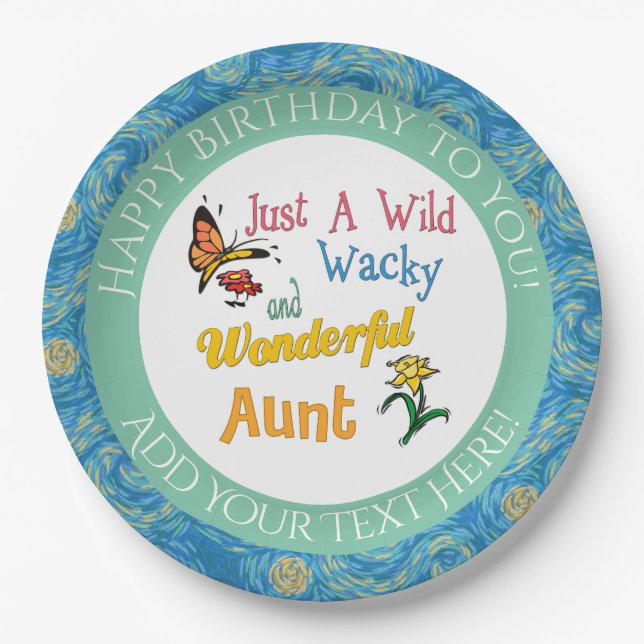 Plato De Papel Sólo una loca y maravillosa tía (Anverso)