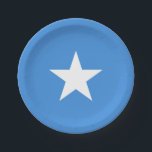 Plato De Papel Somalia Flag<br><div class="desc">Patriotic flag of Somalia.</div>