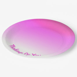 Plato De Papel Sombras de rosa