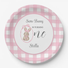 Plato De Papel Some Bunny Paper Plate 1st Birthday Party