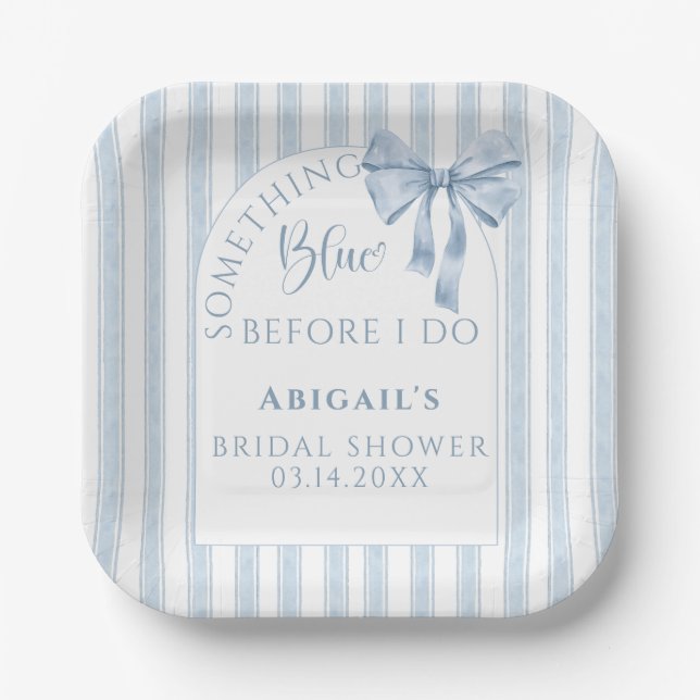 Plato De Papel Something Blue Before I Do Bow  (Anverso)