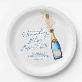 Plato De Papel Something Blue Champagne Bridal Brunch