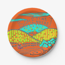 Plato De Papel Somewhere / Sometime Dinner Plate