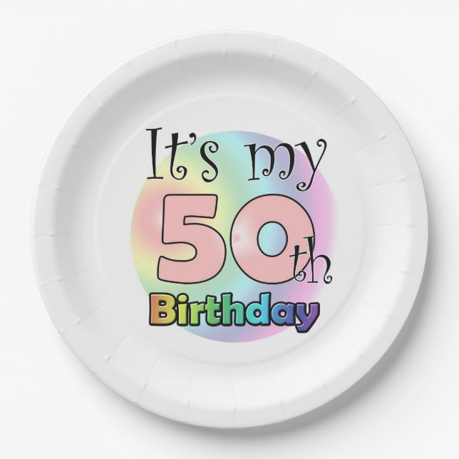 Plato De Papel Son mis servilletas de camiseta de cumpleaños núme (Anverso)