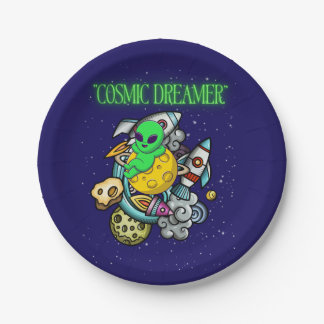 Plato De Papel soñador cósmico
