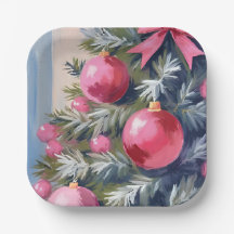 Soñando con una Navidad Rosa | Acuarela Alegre