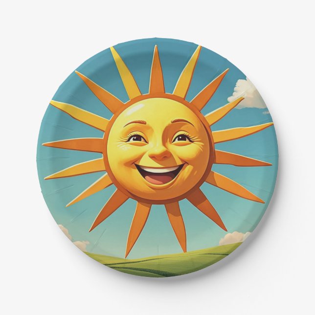 PLATO DE PAPEL " SONRIENDO SOL " (Anverso)