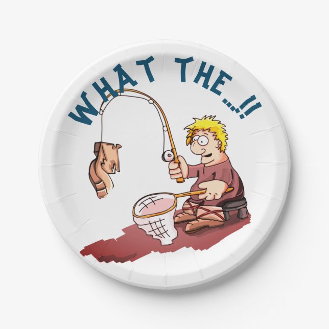 Plato De Papel Sorpresa del zapato de pesca (Anverso)