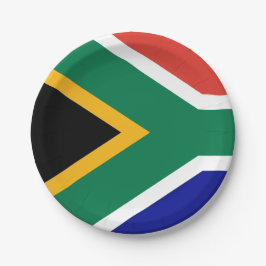 Plato De Papel South African Flag