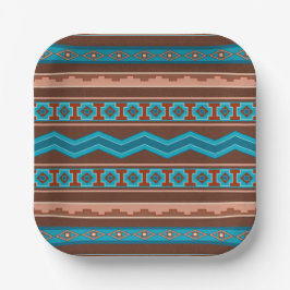 Plato De Papel Southwest Style Geometric Cameron Gorge Design
