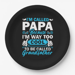 Plato De Papel Soy Demasiado Guay Para Llamarme Abuelo