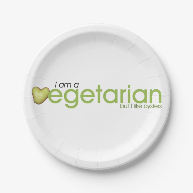 Plato De Papel Soy Plate de papel vegetariano (Anverso)