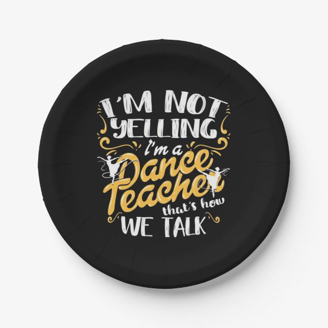 Plato De Papel Soy Profesora De Baile (Anverso)