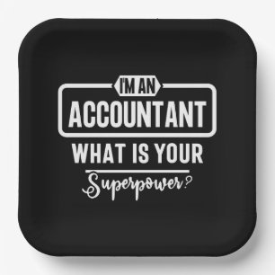 Plato De Papel Soy un Contador, ¿qué es usted superpoder?
