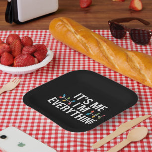 Plato De Papel Soy yo, estoy todo coincidiendo con Navidades fami