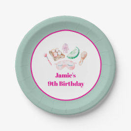 Plato De Papel Spa Day Kid's Party Paper Plate