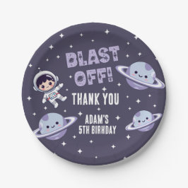 Plato De Papel Space Astronaut 5th Birthday Party | Kids Galaxy 