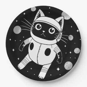 Plato De Papel Space Kitty