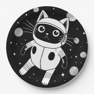 Plato De Papel Space Kitty