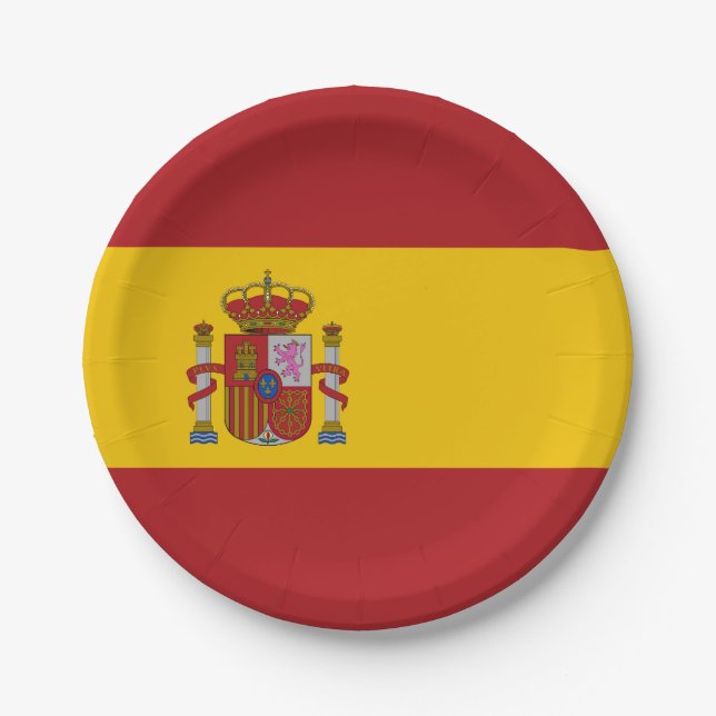 Plato De Papel Spain Flag (Anverso)