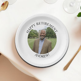 Plato De Papel Special Photo Elegant Retirement Party