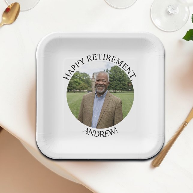 Plato De Papel Special Photo Elegant Retirement Party (Subido por el creador)