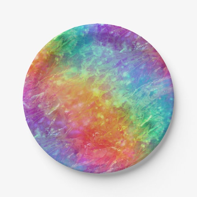 Plato De Papel spellcaster - arcoiris de cristal vivo : (Anverso)