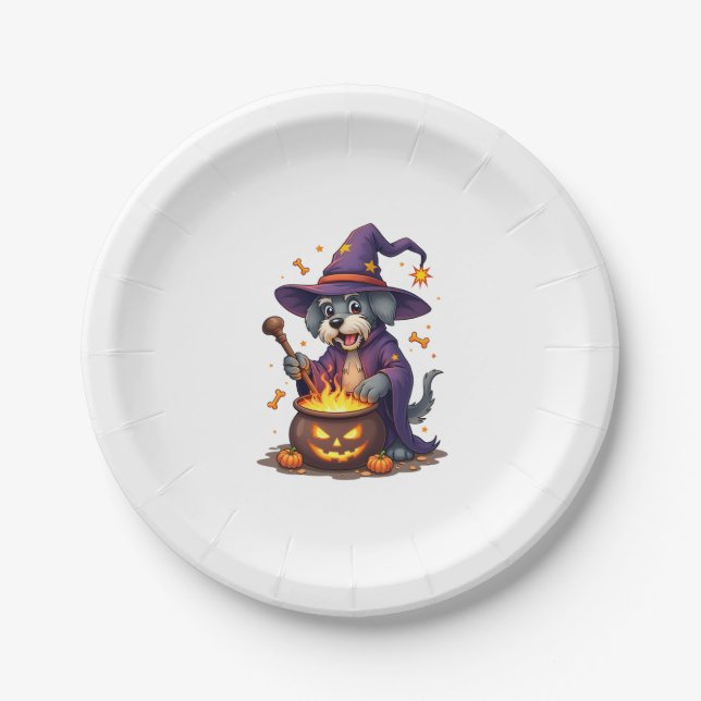Plato De Papel Spellcasting Schnauzer (Anverso)