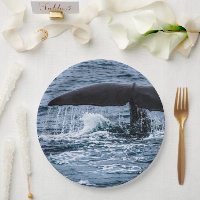 Plato De Papel Sperm Whale (Boda)