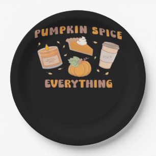 Plato De Papel Spice de calabaza Todo Funny Otoño
