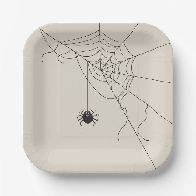 Plato De Papel spider web (Anverso)