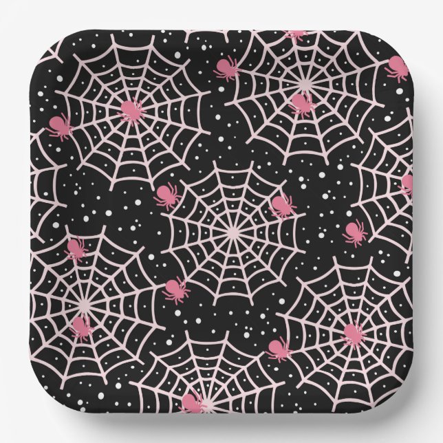 Plato De Papel Spiders y Webs (Anverso)