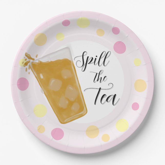 Plato De Papel Spill the Tea Party Plates (Anverso)