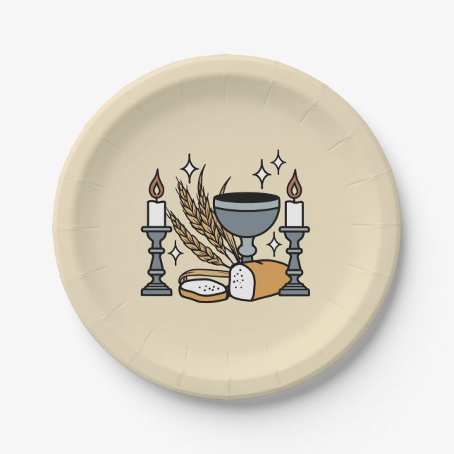 Plato De Papel Spiritual Faith and Grace – Uplifting Christian (Anverso)