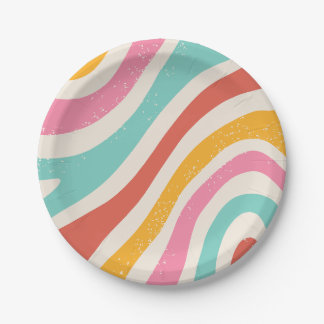 Plato De Papel Splash y placa de papel de servicio