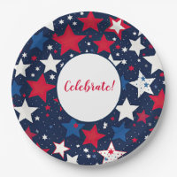 Splendor estrellado: rojo, blanco y azul de 9"