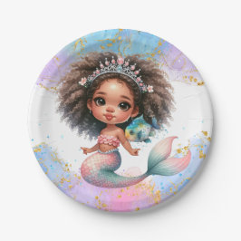 Plato De Papel Splish Splash Mermaid Fiesta Placas de papel