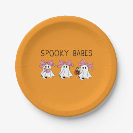 Plato De Papel Spooky babes cute ghost