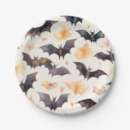 Plato De Papel Spooky Bat Autumn deja Halloween