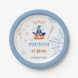 Plato De Papel Spooky Boo Day Halloween Boy cumpleaños Plate