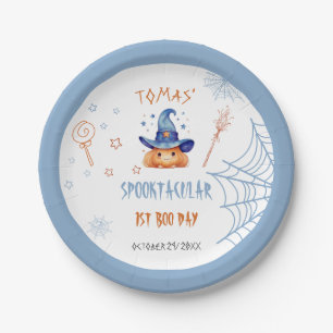 Plato De Papel Spooky Boo Day Halloween Boy cumpleaños Plate