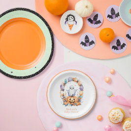 Plato De Papel Spooky Cute Baby Shower