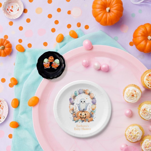 Plato De Papel Spooky Cute Baby Shower (Subido por el creador)