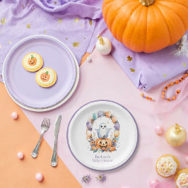 Plato De Papel Spooky Cute Baby Shower