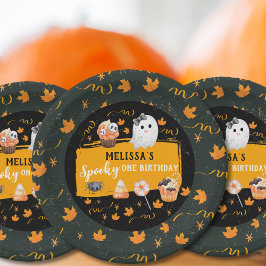 Plato De Papel Spooky One Cute Halloween Birthday