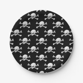 PLATO DE PAPEL SPOOKY SCARY SKELETON HALLOWEEN PARTIDO