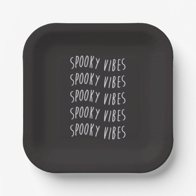 Plato De Papel spooky vibes typography (Anverso)