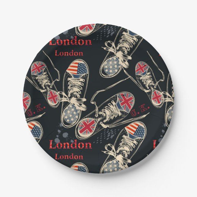 Plato De Papel Sports Boots Fashion Pattern  (Anverso)